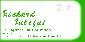 richard kulifai business card