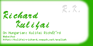 richard kulifai business card